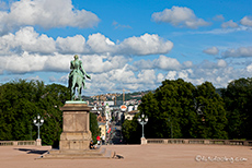 Reiterstandbild von Karl III. Johann mit Blick auf Oslo