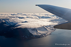 Anflug auf Spitzbergen