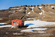 Holzhaus auf Longyearbyen