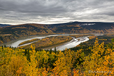 Ausblick auf den Yukon River, Top of the World Highway, Kanada