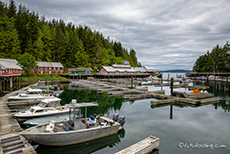 der Hafen von Telegraph Cove, Vancouver Island