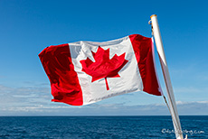 die kanadische Flagge weht im Wind, Inside Passage