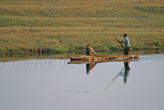 Fischer auf dem Chobe