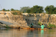 Fischer auf dem Sambezi