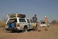 festgefahren in der Kalahari
