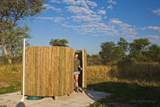 In der Kalahari gibt es auch Toiletten