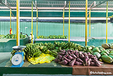 Gemüsestand im Sir Selwyn Selwyn-Clarke Market, Mahé